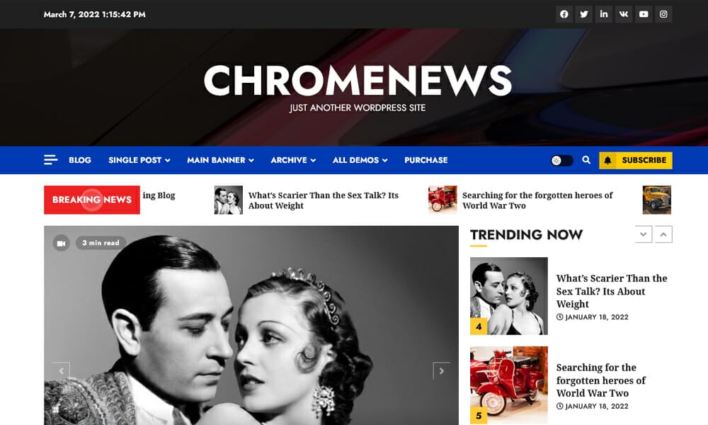ChromeNews WordPress Theme