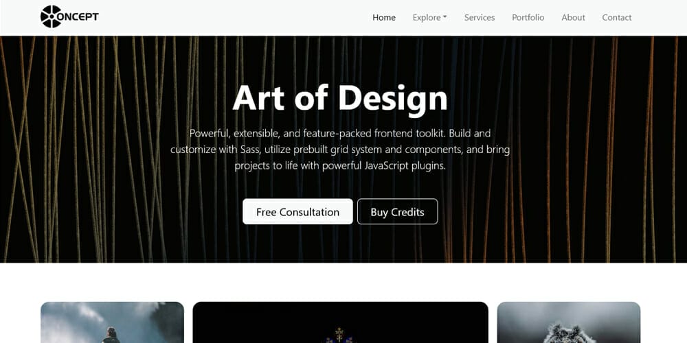 Free Bootstrap Portfolio Templates » CSS Author