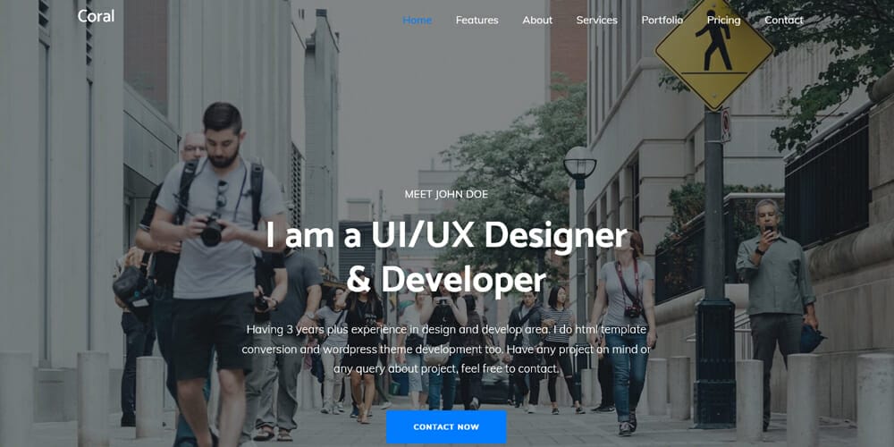 Free Bootstrap Portfolio Templates 51 Coral