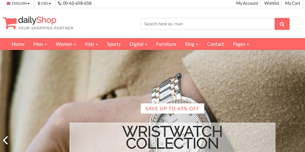 Free eCommerce Bootstrap Templates 35 Dailyshop