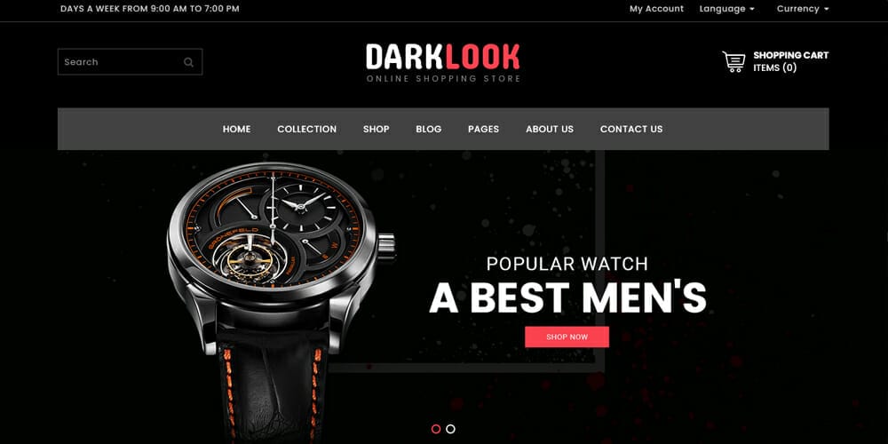 Free eCommerce Bootstrap Templates 20 Darklook