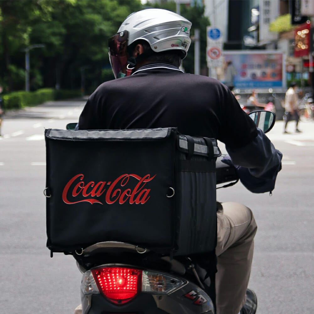Delivery Rider Bag Logo Mockup