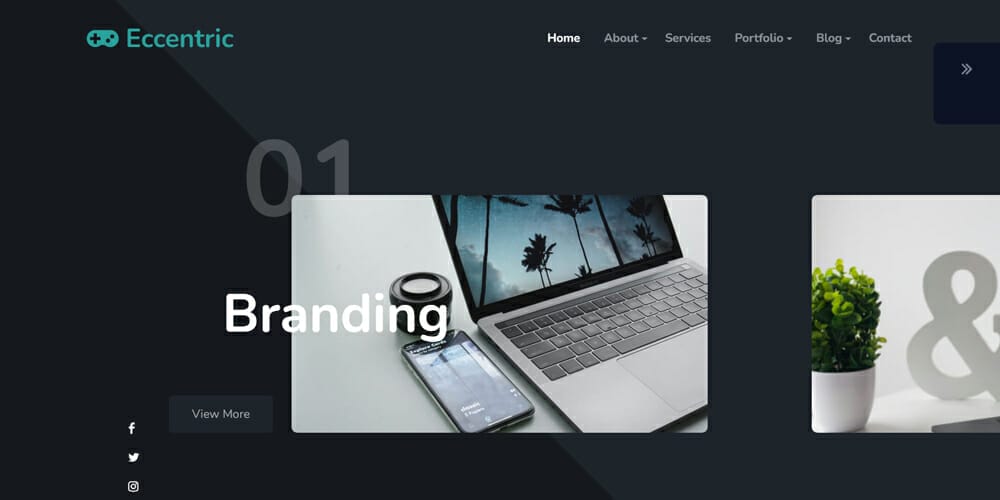 Free Bootstrap Portfolio Templates 21 Eccentric