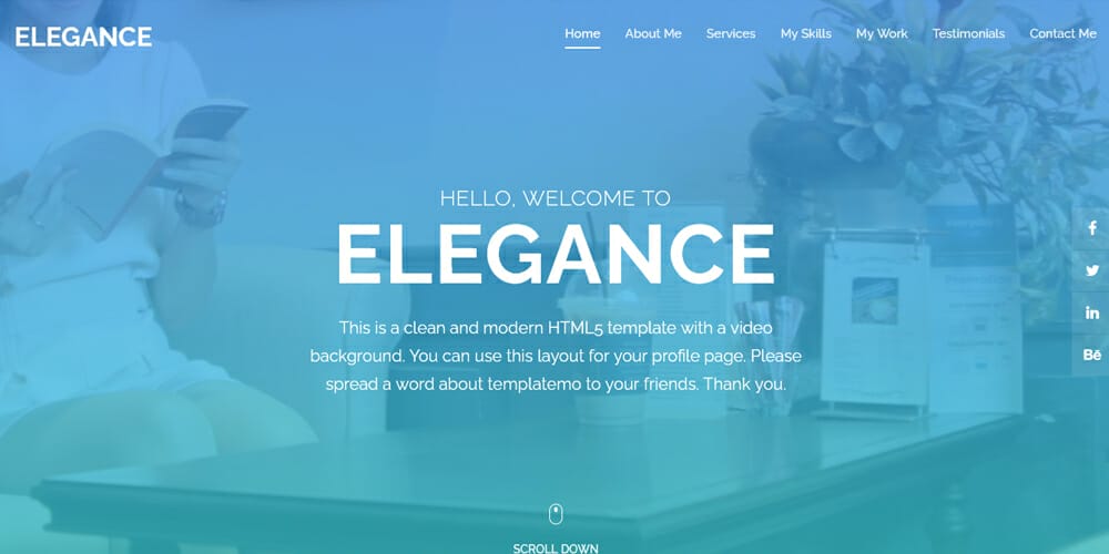 Free Bootstrap Portfolio Templates 65 Elegance