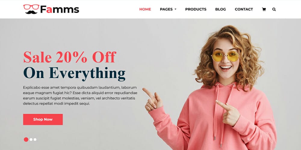 Free eCommerce Bootstrap Templates 41 Famms