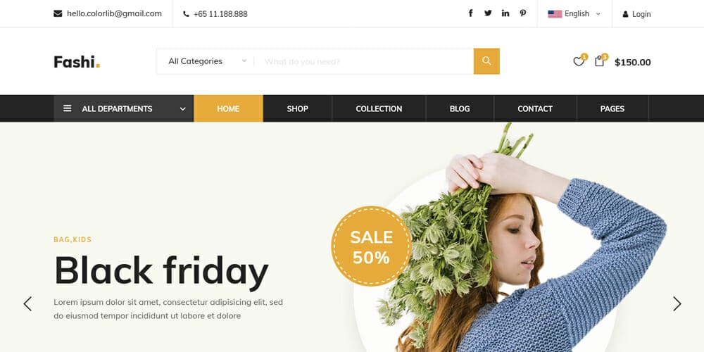 Free eCommerce Bootstrap Templates 22 Fashi