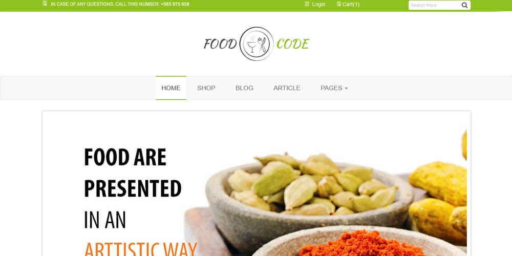 Top Free Grocery Store Bootstrap Templates 16 Food Code