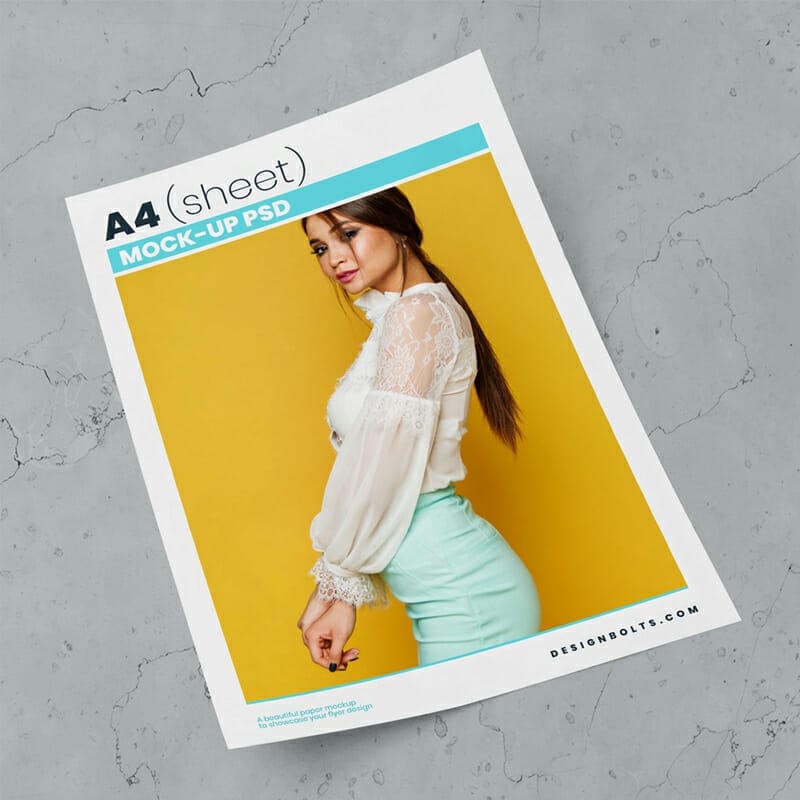 Free A4 Flyer Mockup PSD
