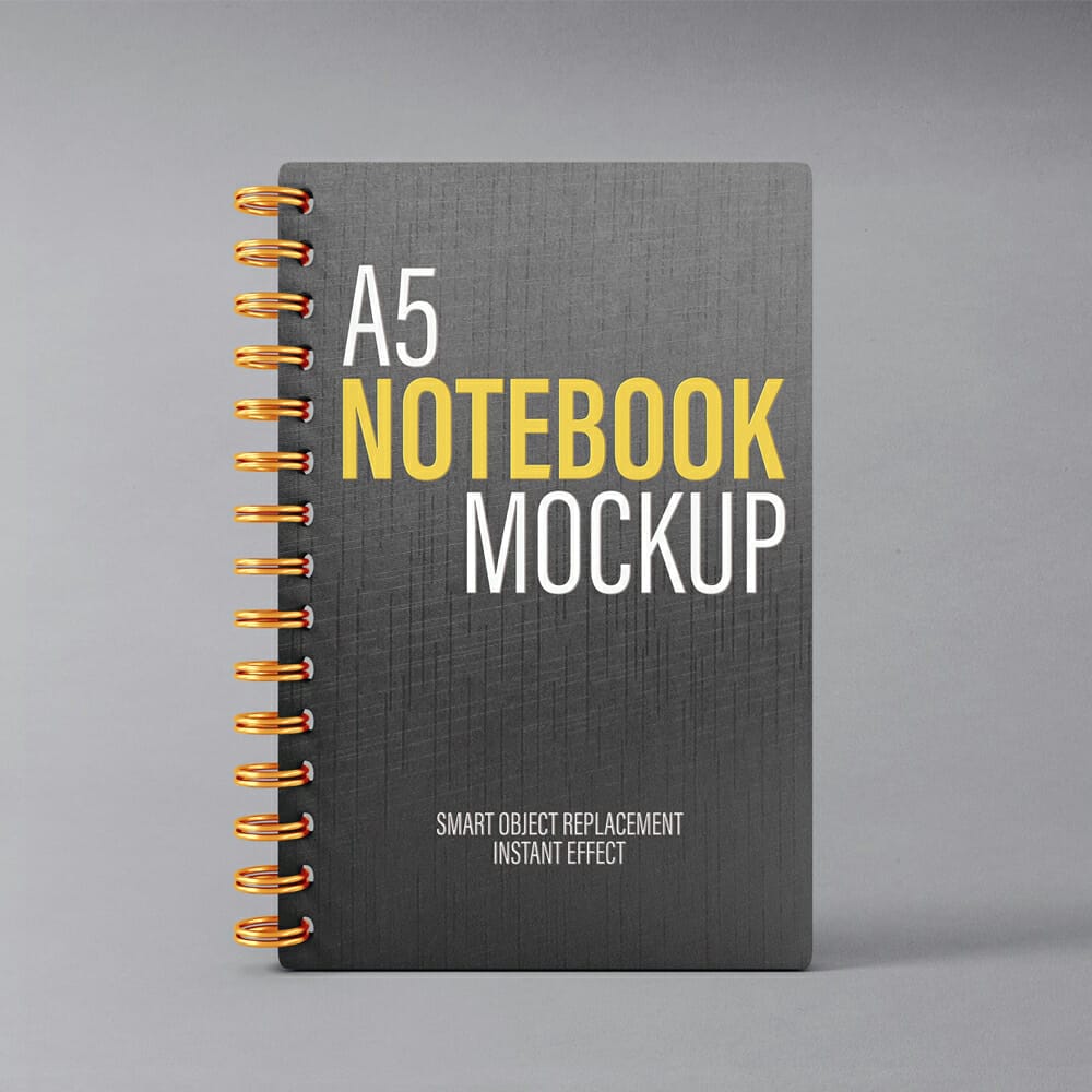 Free A5 Notebook Mockup
