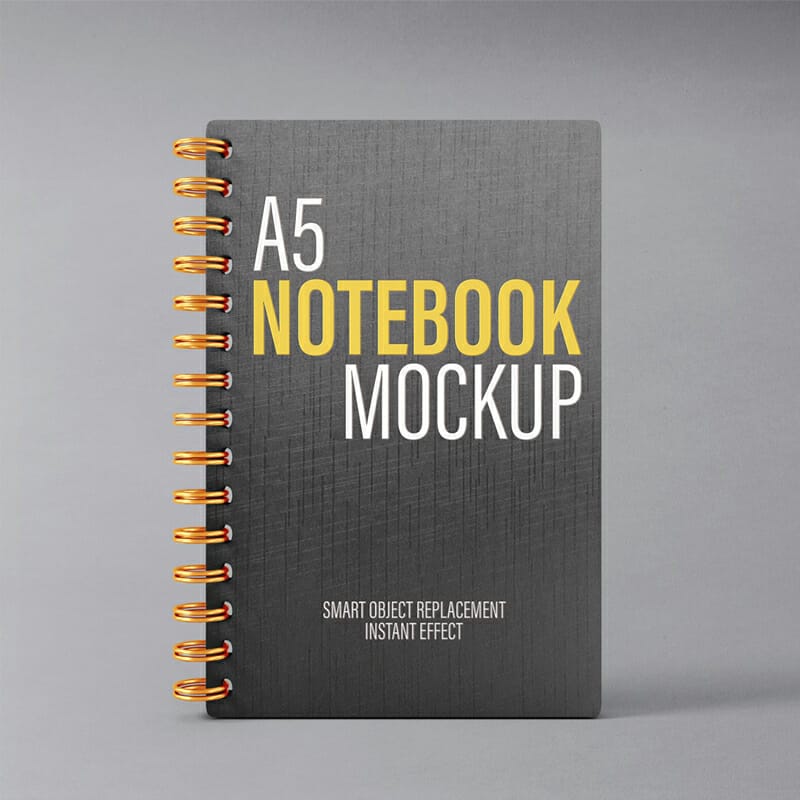 Free A5 Notebook Mockup