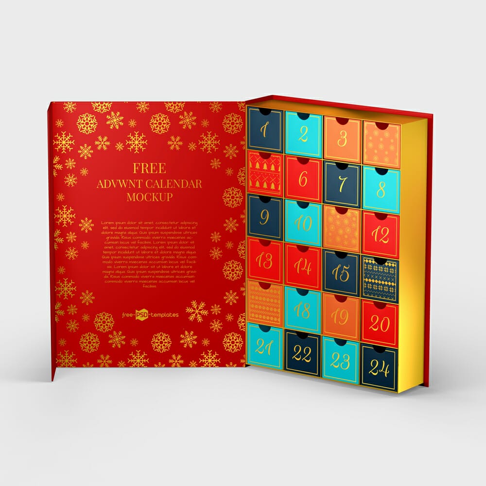 Free Advent Calendar Mockup