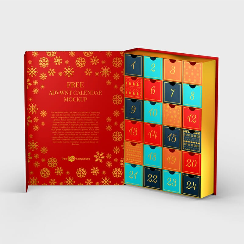 Free Advent Calendar Mockup