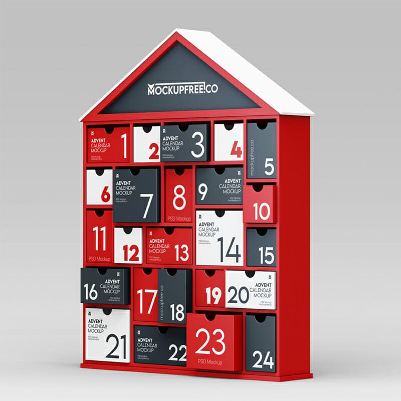 Free Advent Calendar Mockup