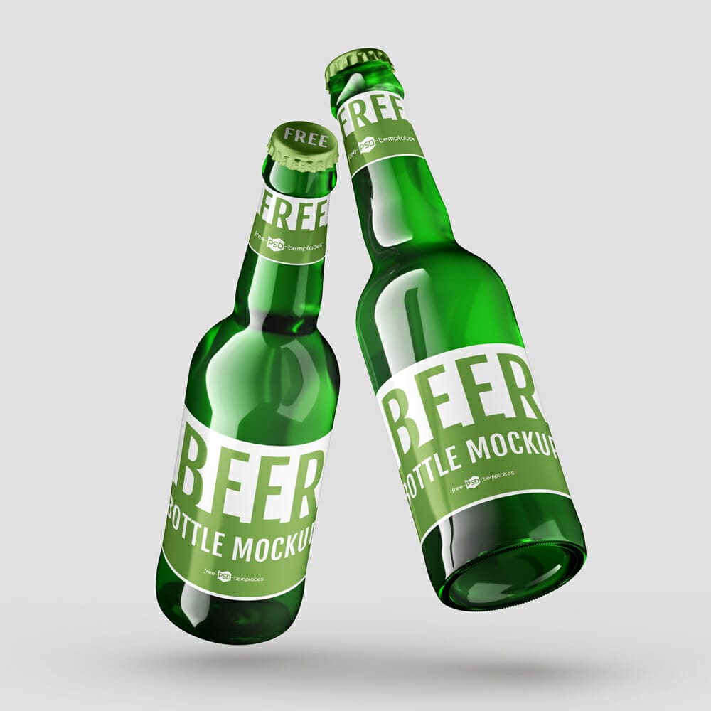 Free Beer Bottle Mockup Set