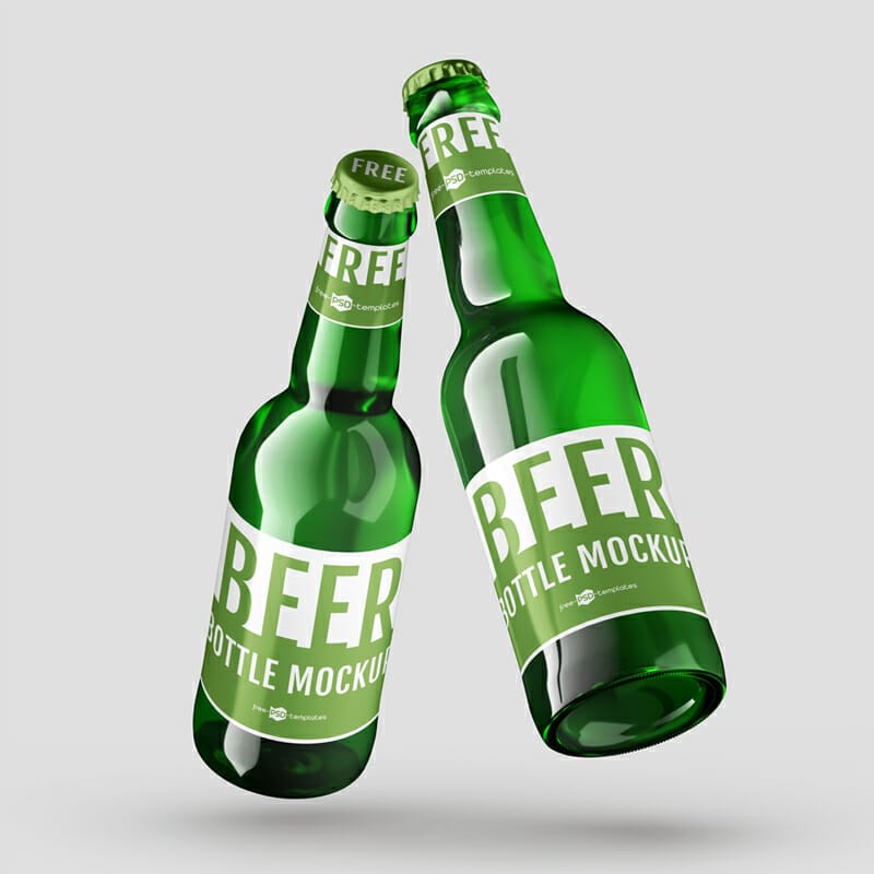 Free Beer Bottle Mockup Set