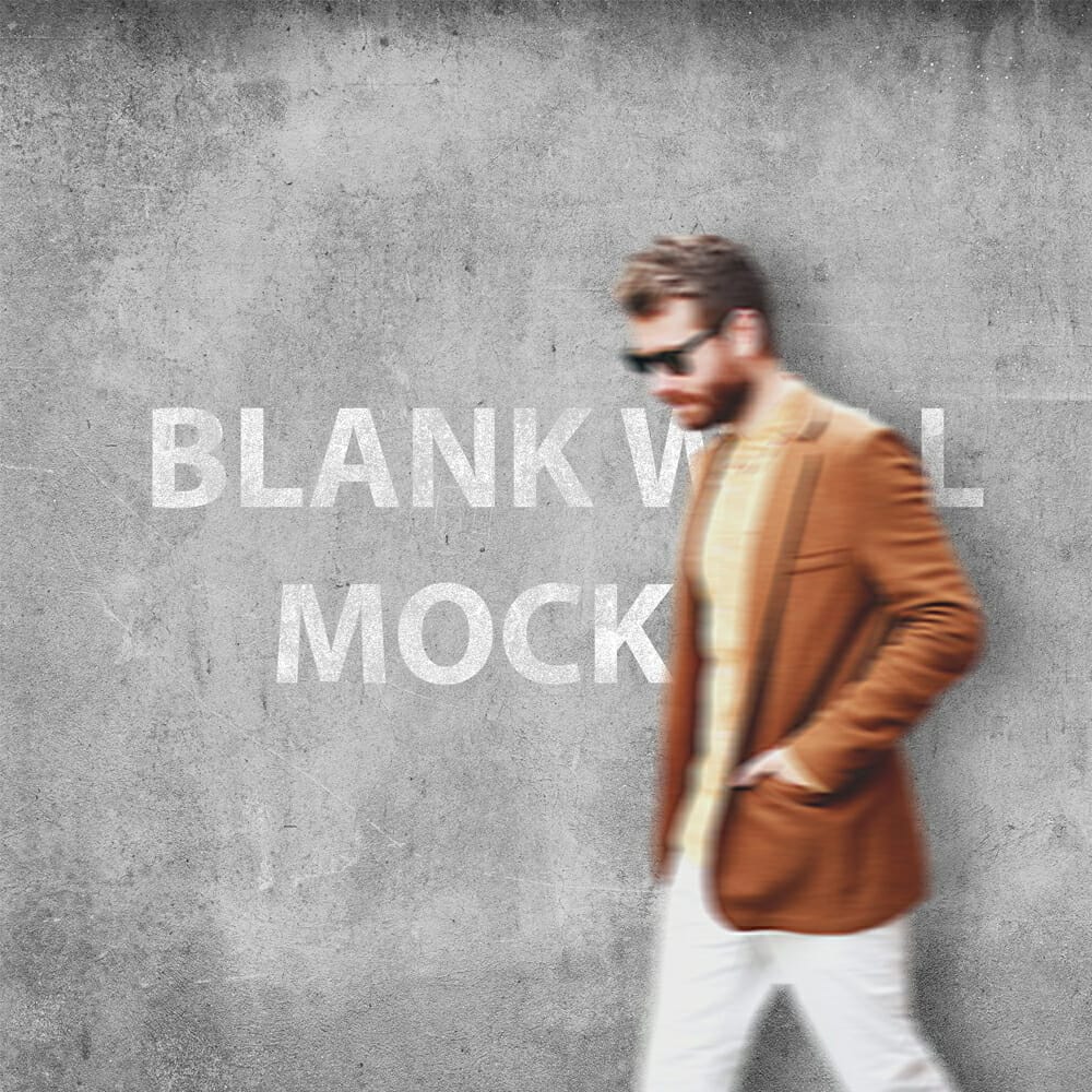 Free Blank Wall Mockup PSD Template