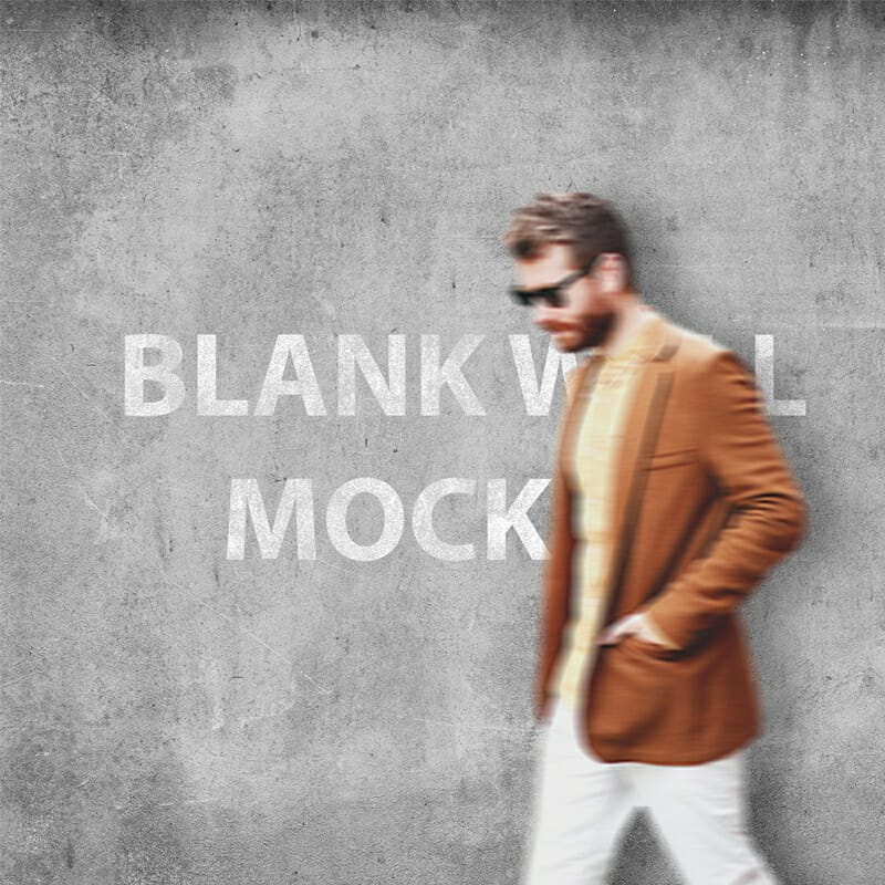 Free Blank Wall Mockup PSD Template
