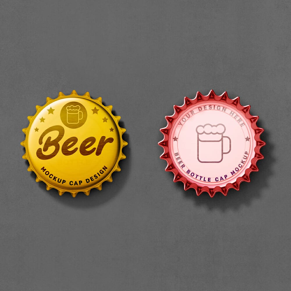 Free Bottle Cap Mockup