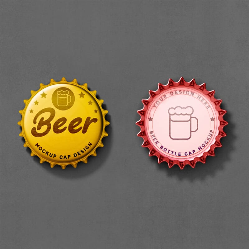 Free Bottle Cap Mockup
