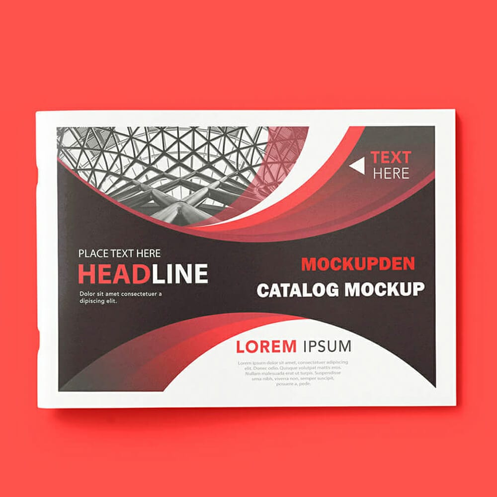 Free Catalog Mockup PSD Template