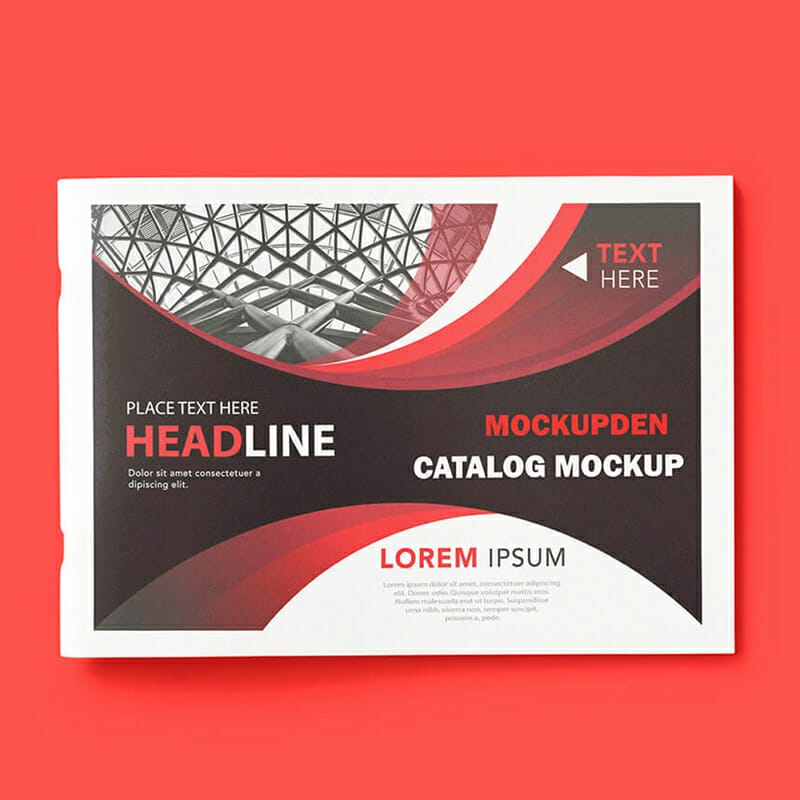Free Catalog Mockup PSD Template
