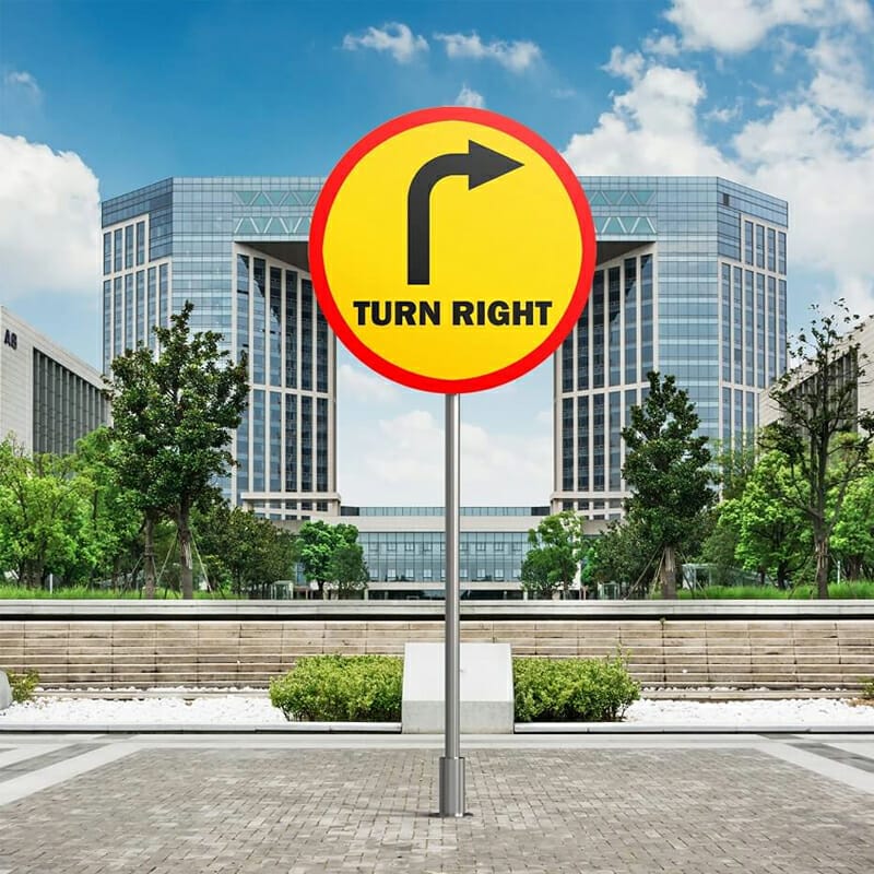 Free Circle Sign Mockup PSD Template