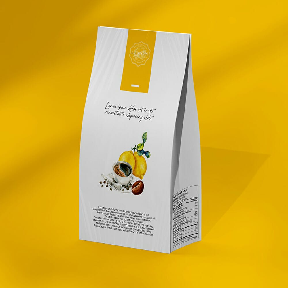 Free Coffee Bag Mockup PSD