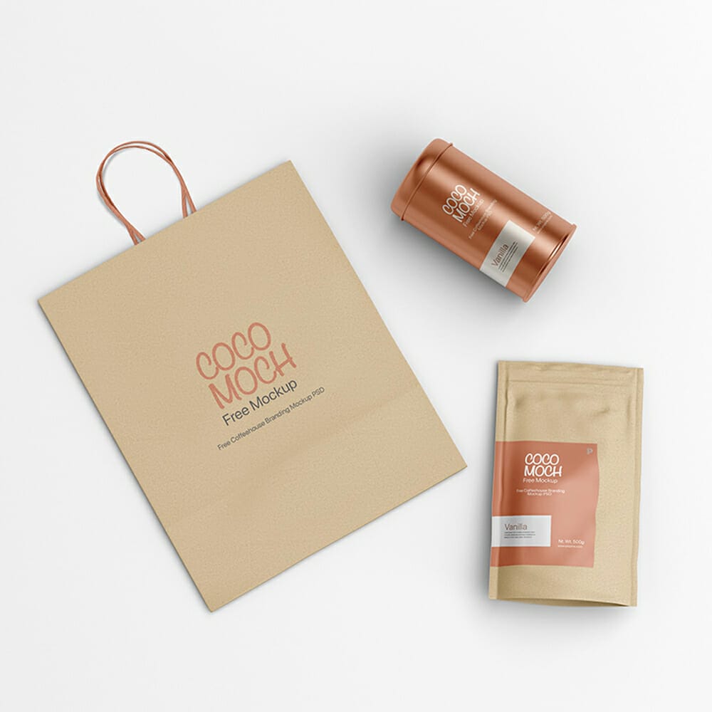 Free Coffeehouse Branding Mockup PSD