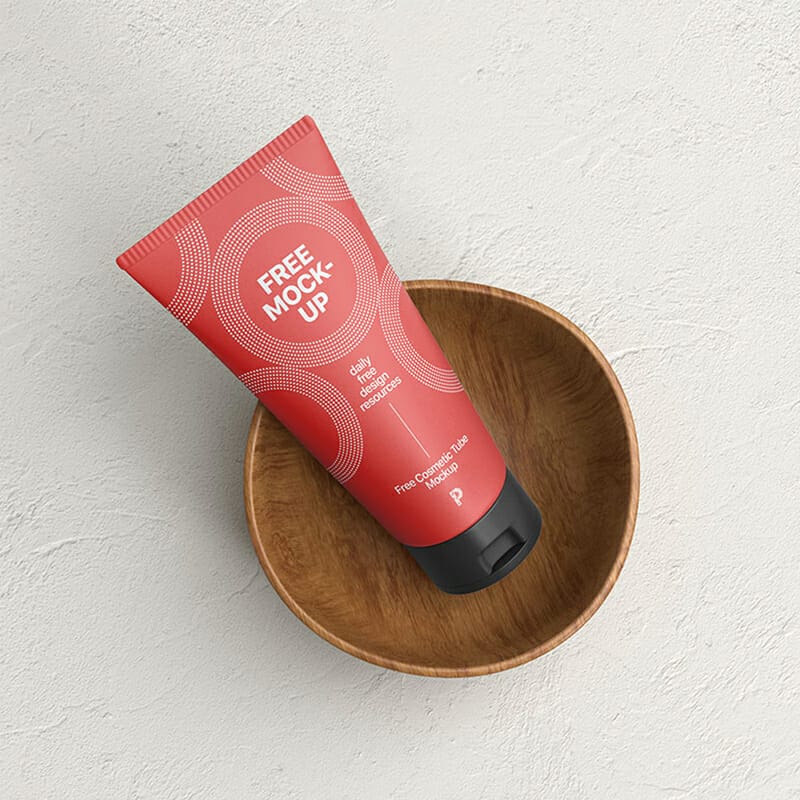 Free Cosmetic Tube Mockup