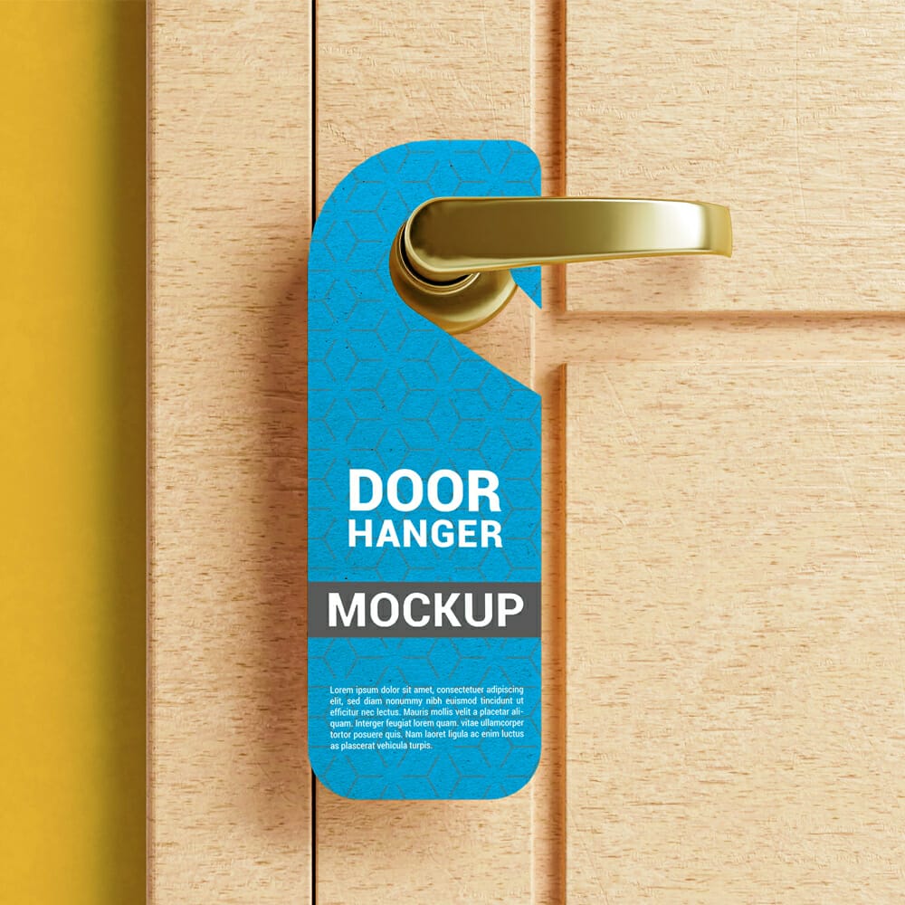 Free Door Hanger Mockup