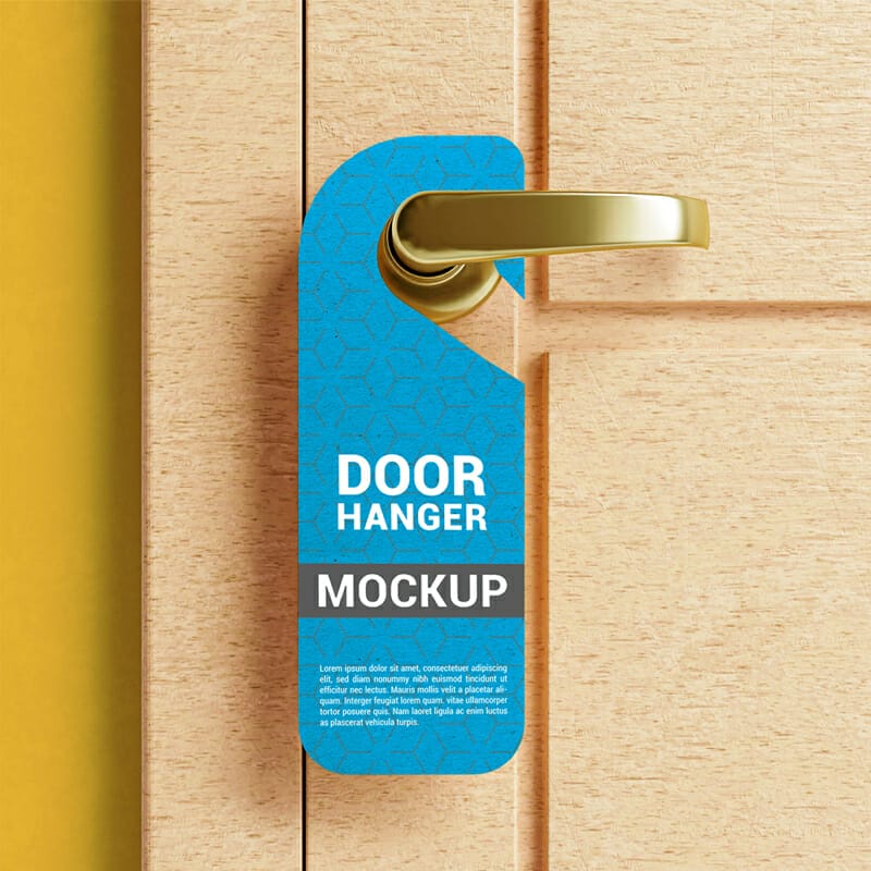 Free Door Hanger Mockup