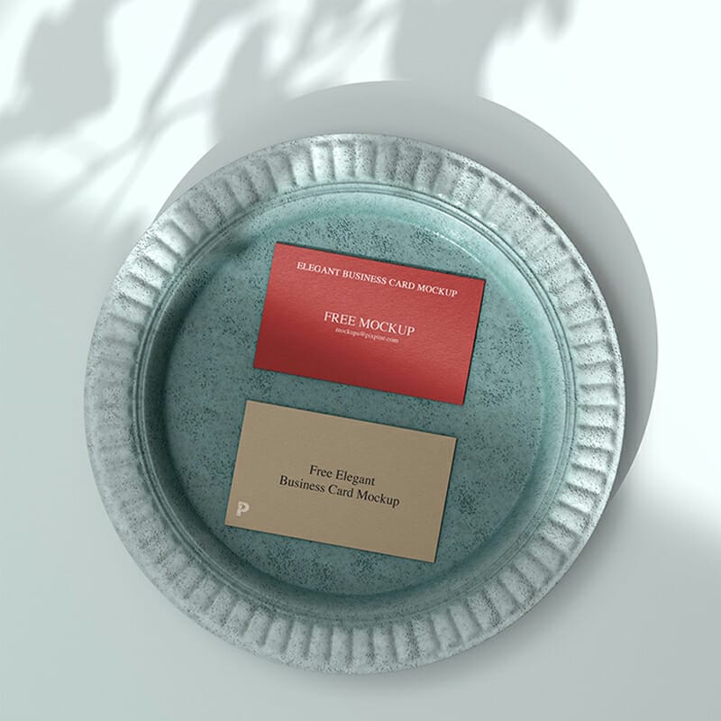 Free Elegant Business Card Mockup