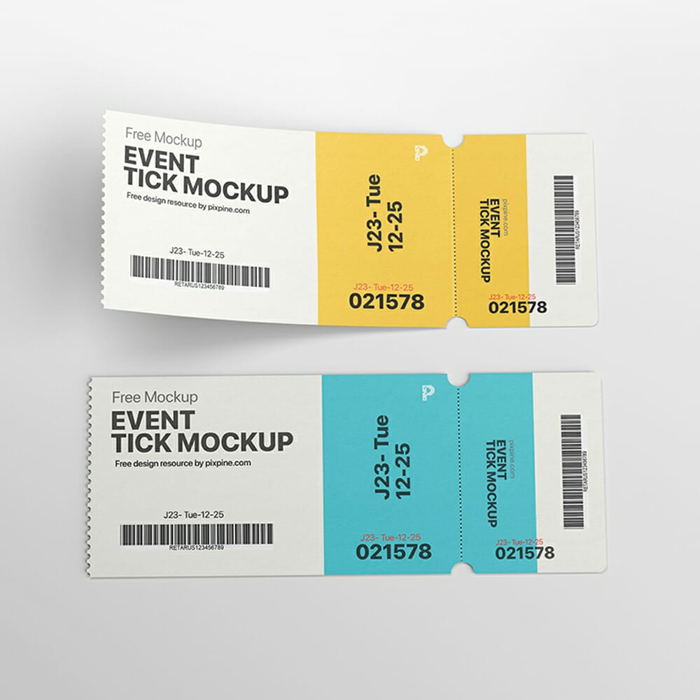 Free Event Ticket Mockup