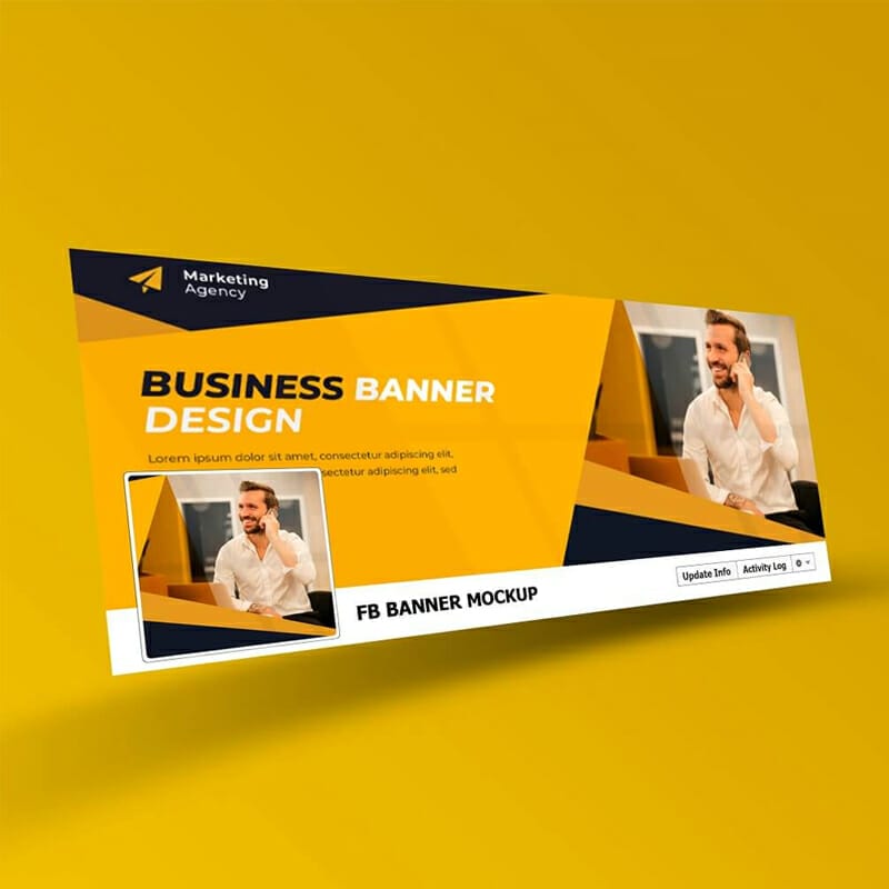 Free Fb Banner Mockup PSD Template