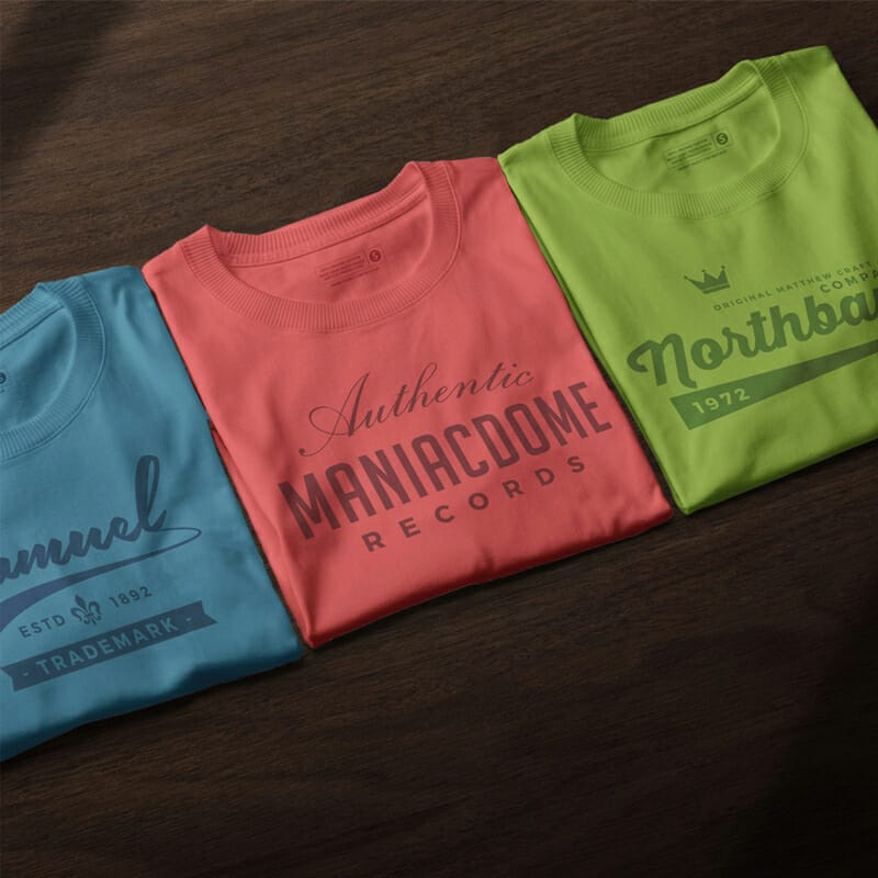 Free Folded T-Shirt Mockup