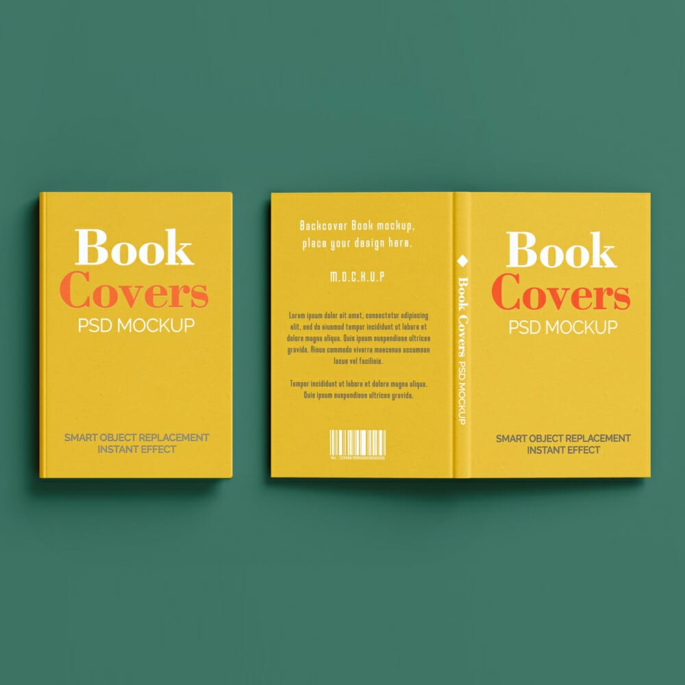 Free Front & Back Book Mockup