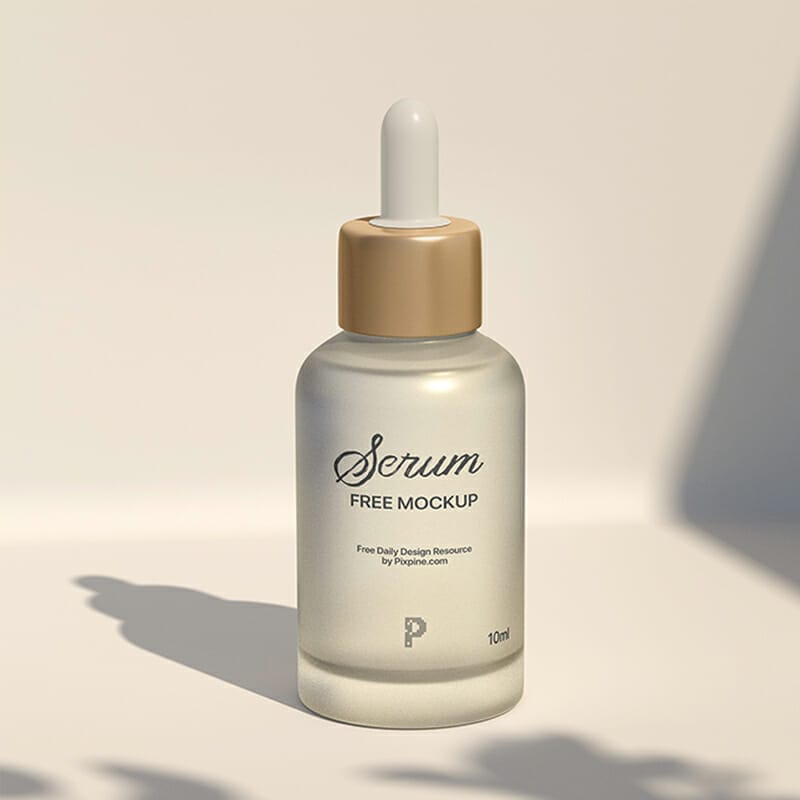 Free Frosted Dropper Bottle Mockup