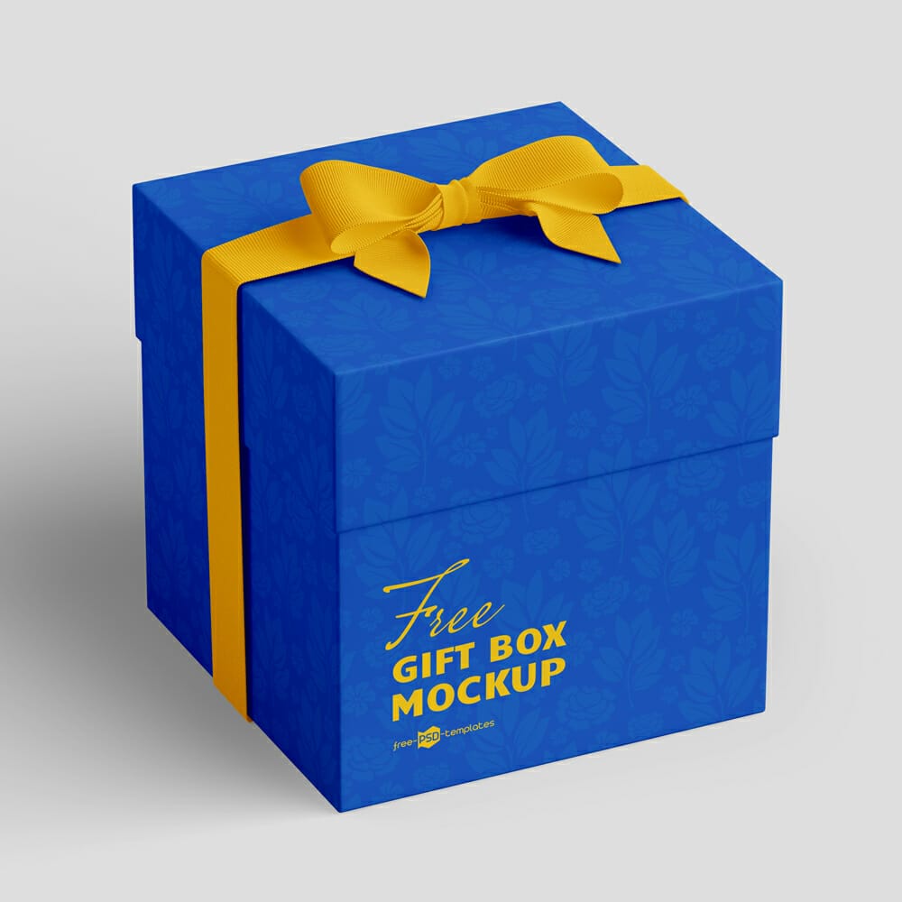 Free Gift Box Mockup Set