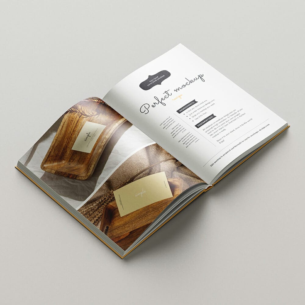 Free Hard Cover Book Mockup