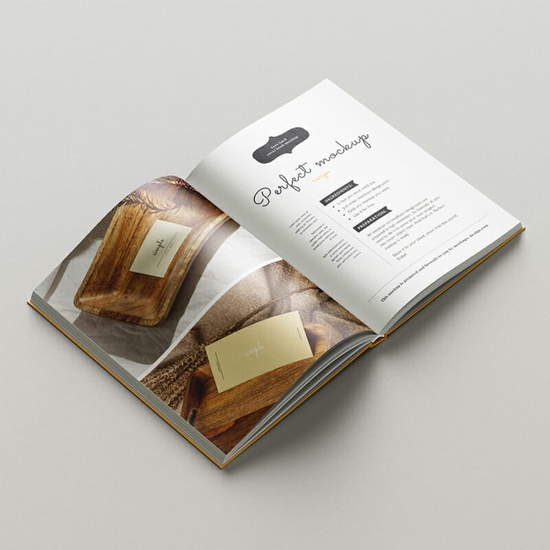Free Hard Cover Book Mockup