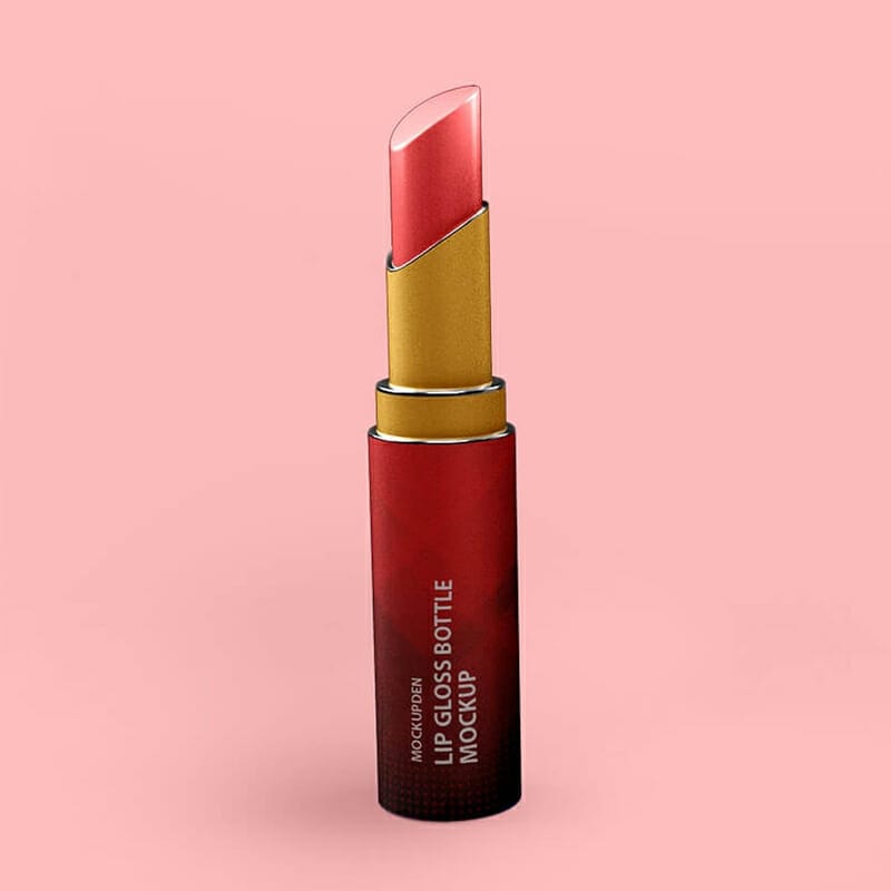 Free Lip Gloss Bottle Mockup PSD Template