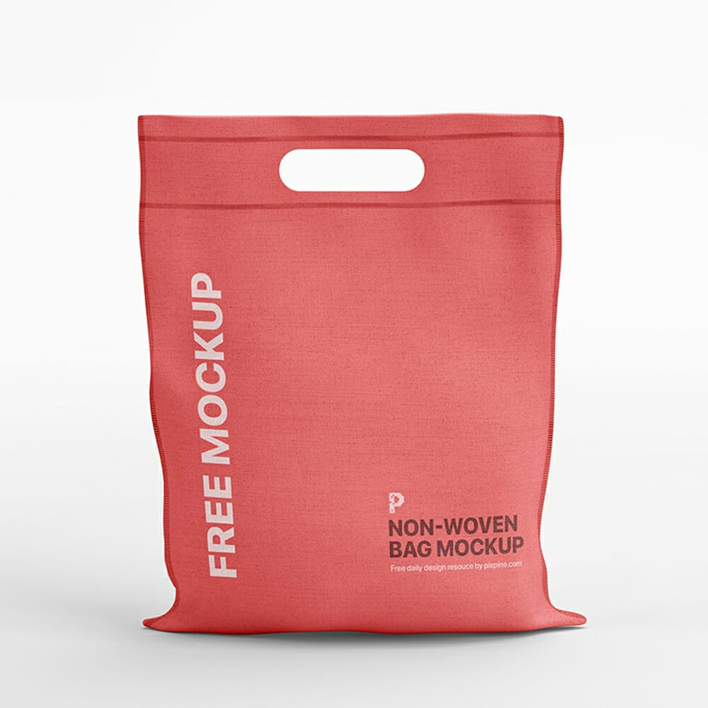 Free Non-Woven Shopping Bag Mockup