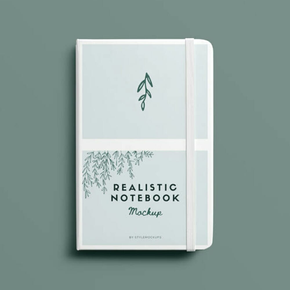 Free Notebook PSD Mockup