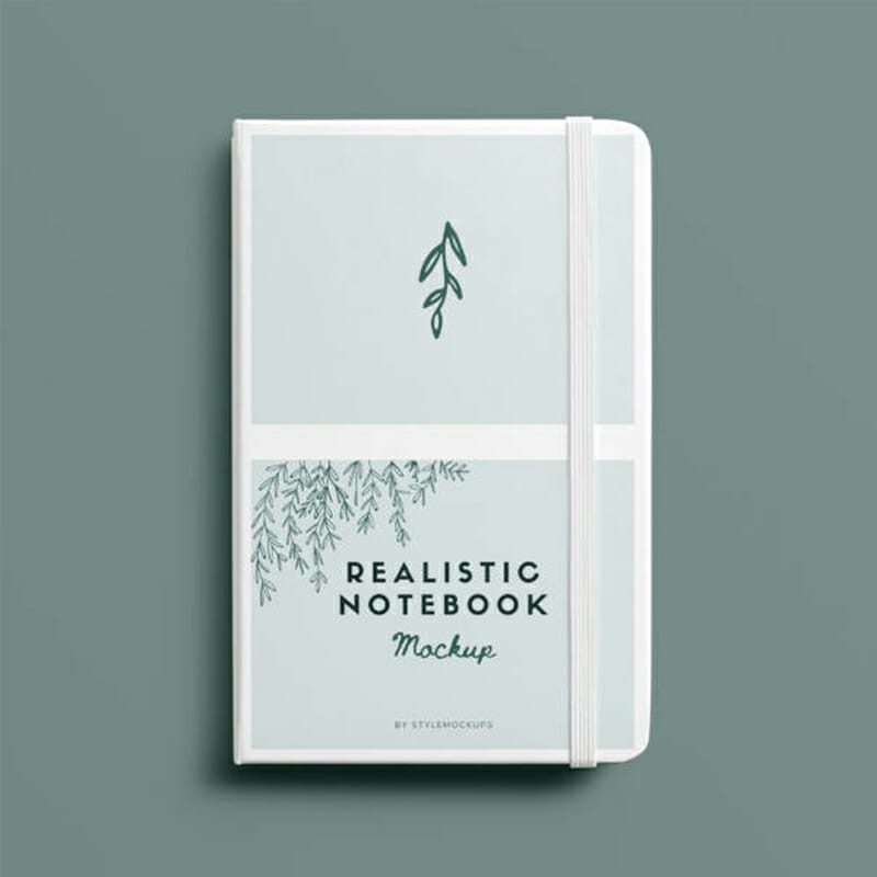 Free Notebook PSD Mockup