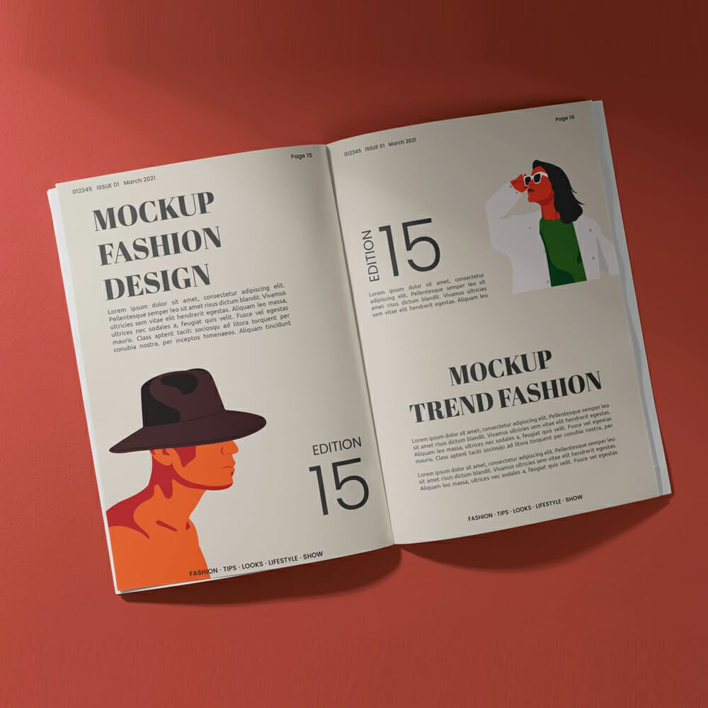 Free Open Magazine Mockup