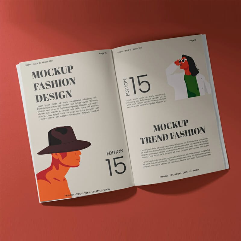 Free Open Magazine Mockup