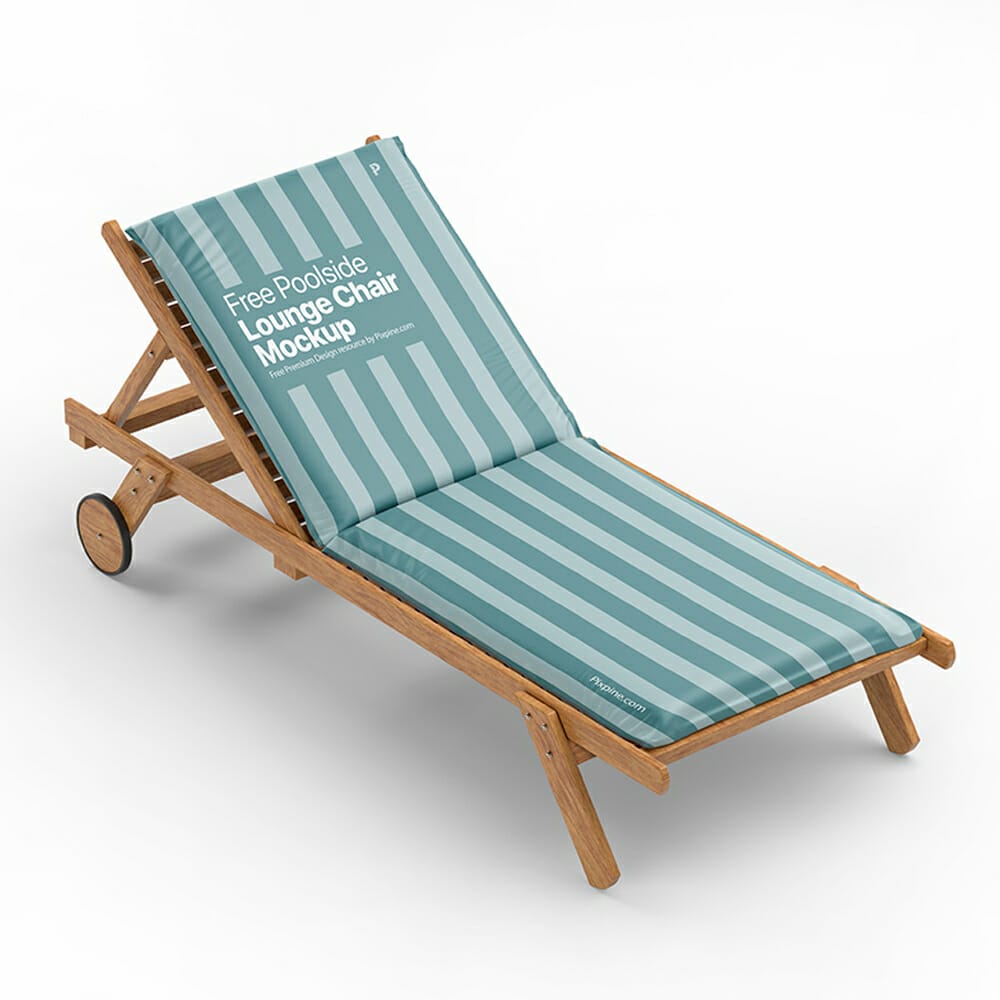 Free Poolside Lounge Chair Mockup