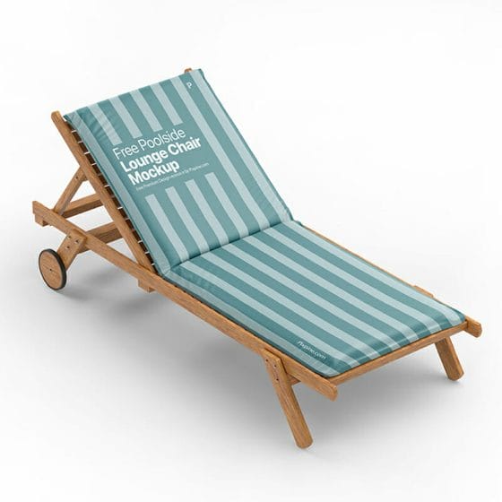 Free Poolside Lounge Chair Mockup