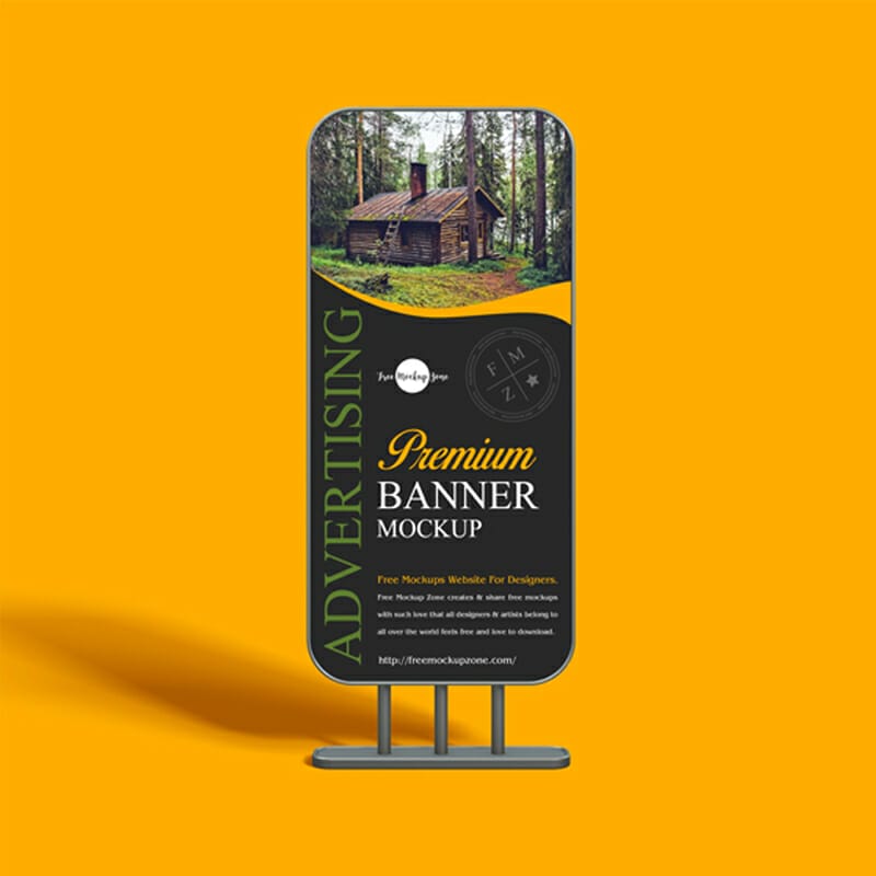 Free Premium Advertising Banner Mockup