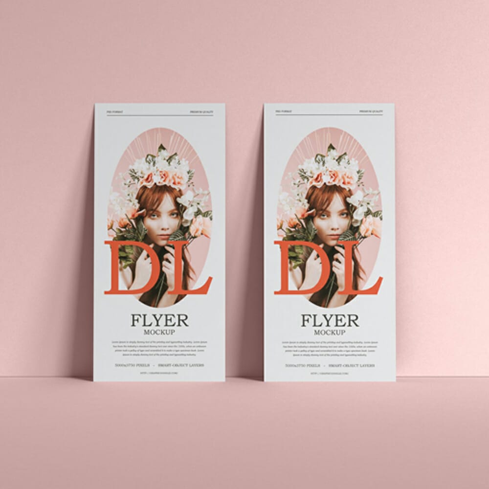 Free Premium Branding Dl Flyer Mockup